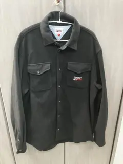 TOMMY JEANS ブラック フリースシャツ XL