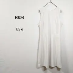 H&M　ワンピース　ノースリーブ　ベージュ　薄手　シンプル　レディース