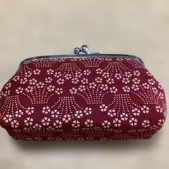 印伝、印傳屋　がま口コインケース 花柄