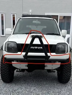 JB23 ジムニー 4段可変 スキッドガード付きパイプバンパー 美中古