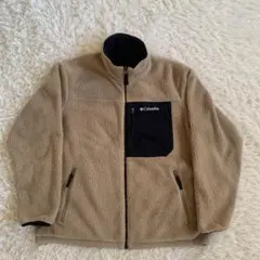 Columbia リバーシブル フリースジャケット ベージュ/黒