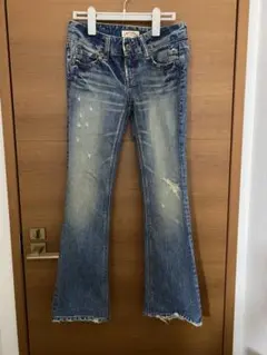 MOUSSY （マウジー）ダメージ加工 ブーツカットデニム