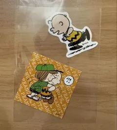 PEANUTS Cafe ステッカー ２種