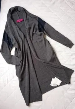 新品　スピックアンドスパン　L'eclair　ロングカーディガン　レース　ニット