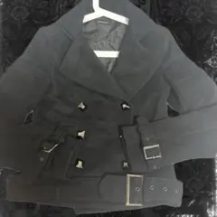 ピーコート ダブルブレストジャケット スタッズ 平成ギャル y2k ダークコア