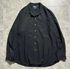 90s スペシャルRalph Lauren Country 黒レーヨン開襟シャツ 90s スペシャルRalphLaurenCountry 黒レーヨン開襟シャツ - メルカリ