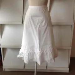 最終値下げ！【ジルスチュアート】白 コットン フリル スカート 2
