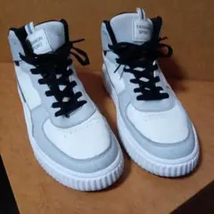 FASHION SPORT ハイカットスニーカー ホワイト グレー 26cm