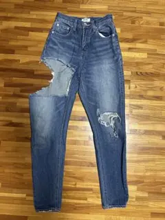 GYDA デニムパンツ XS ダメージ加工