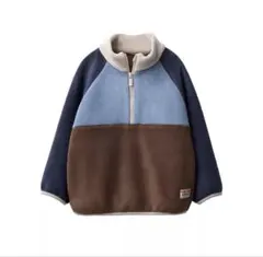 ZARA カラーブロックフリーススウェットシャツ　110cm