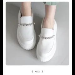 JELLY BEANS 2WAYビジュー スニーカー 白 Lのサムネイル