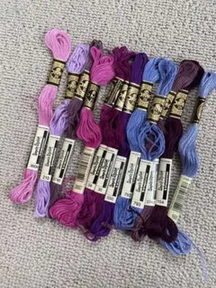 DMC 刺繍糸 12本セット 紫 ピンク
