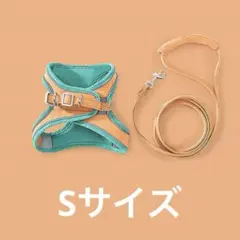 【新品】猫犬兼用 お散歩ハーネス 可愛い Sサイズ グリーン 柔らかい