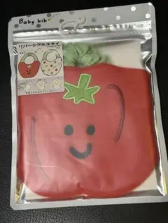 トマト型リバーシブルベビービブ