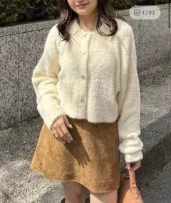 【FREE'S MART】前後2wayショートシャギー短丈ニット