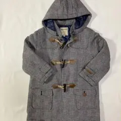 ミキハウス　チェック柄ダッフルコート 120