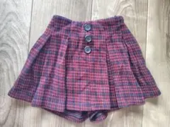 プティマインチェック柄プリーツキュロット、スカート