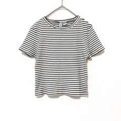 2979 エイチ&エム DIVIDED 半袖ボーダーTシャツ ちびT Mのサムネイル
