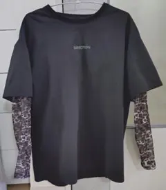 【1点のみ❗️】 SHEIN シーイン Tシャツ 韓国 黒 レース　ヒョウ柄