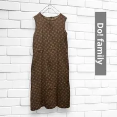 Do!family 花柄 ワンピース ノースリーブ 透け感 ガーゼ風 M