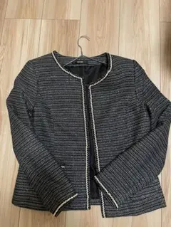 ノーカラー　フォーマルジャケット　ラメ