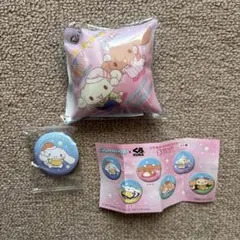 【ビッくらポン】シナモロール クッション 缶バッチ　くら寿司　サンリオ　シナモン