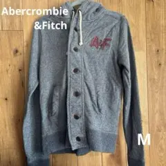 アバクロ　A&F グレー フード付き　パーカー　M