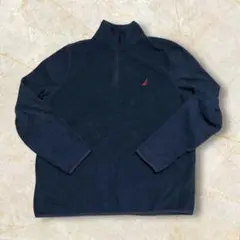 ほ*様 ノーティカ ジップフリース US 刺繍ロゴ 紺色 肉厚 L