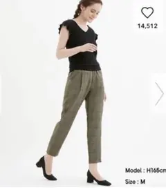 GU   テーパード アンクルパンツ（チェック） 検 ジーユー ユニクロ