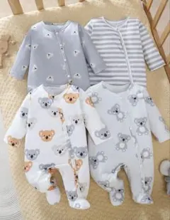 SHEIN コアラ　長袖ロンパース4点セット 0-1M 60cmのサムネイル