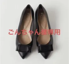 【美品】DIANA WELLFIT リボンパンプス ブラック ポインテッドトゥのサムネイル