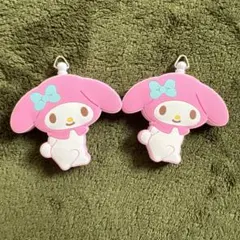 マイメロディ ライト付きキーホルダー　リール付き　電池交換不可　2個セット