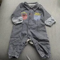 ストライプ柄ロンパース 70-80cm
