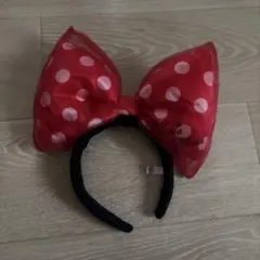 ミニーマウス風リボンヘアバンド
