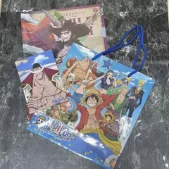 ワンピース クリアファイル 紙袋 ポストカード ルフィミニフィギュア 5点セット