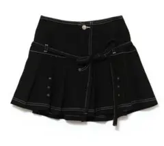 andmary Trench pleats mini skirt black - メルカリ