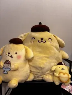 【美品・大人気】ポムポムプリン ぬいぐるみ 3点セット 超特大BIGぬいぐるみ他