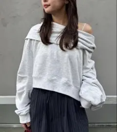 kastane オフショルスウェット グレー