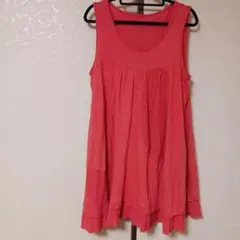 ノースリーブ チュニック フリル