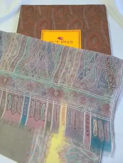 ETRO エトロ ペイズリー柄 シルク ストール ショール スカーフ イタリア製