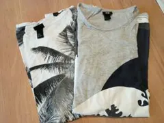 H&M●名作Tシャツ●2枚セット●ジャケットのインナーに最高●XLとL