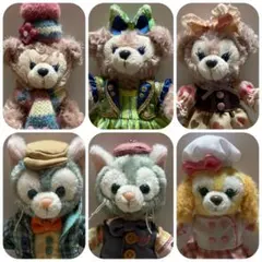 ダッフィーフレンズ　ぬいぐるみバッチ6体