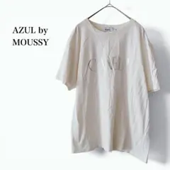 アズールバイマウジー 半袖Tシャツ コットン100% 白 プリント カジュアルのサムネイル