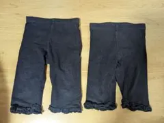 【2枚セット】ベビー　レギンス　スパッツ　フリル付き　80＆90のサムネイル