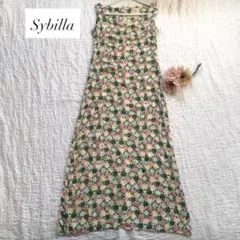 Sybilla シビラ　幾何学模様　ロングワンピース