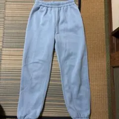 スウェットパンツ 水色 スカイブルー 裏起毛