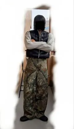 リアルツリー ワイドデニム 丈長め 迷彩スーパーワイド