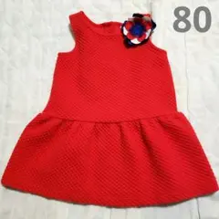 ジェニーアンドジャック　JANIE AND JACK　ワンピース　赤　80