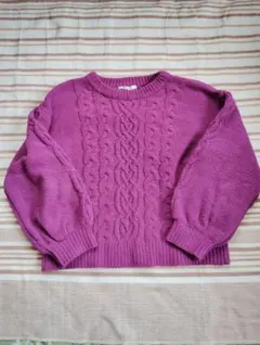 Khalita ケーブル編みパープルニット