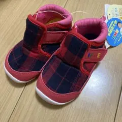 IFME キッズシューズ 13.0 赤 チェック